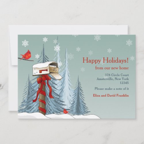 Holiday Moving Announcement Greeting Card