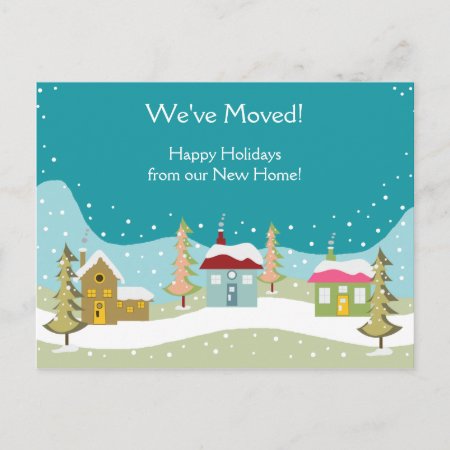 Holiday Moving Announcement Postcards