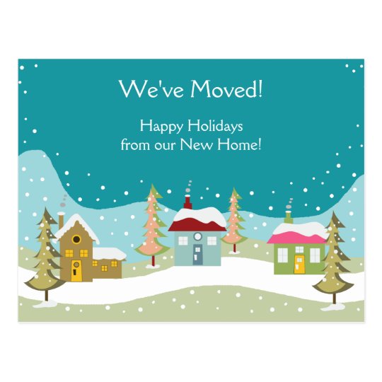 Holiday Moving Announcement postcards