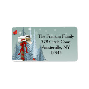 Holiday Moving Announcement Return Address Label