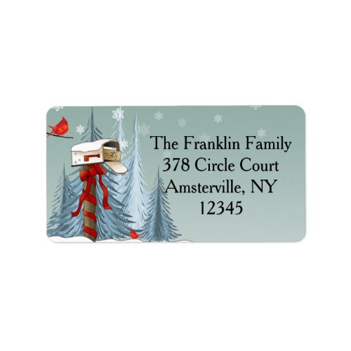 Holiday Moving Announcement Return Address Label 