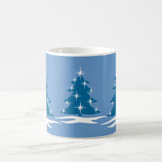 Holiday Mug Coffee Cup Festive Blue Christmas Cup
