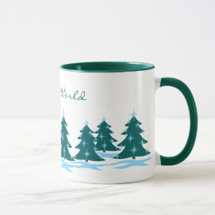 Holiday Mug Coffee Cup Festive Christmas Tree Cup