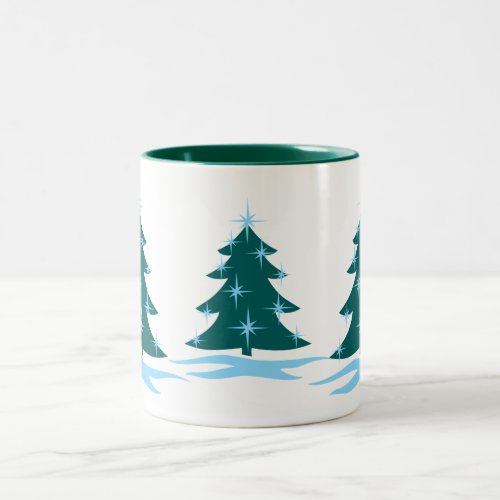 Holiday Mug Coffee Cup Festive ChristmasTree Cup