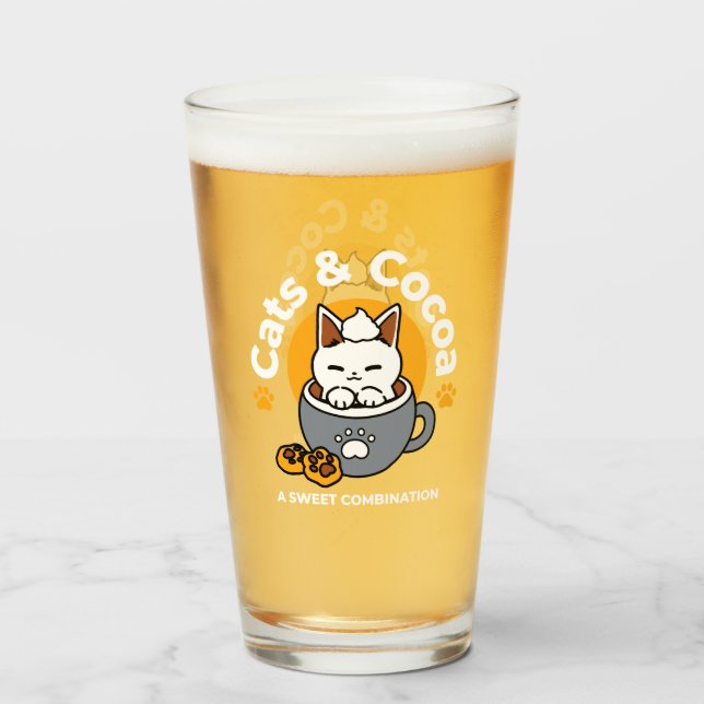 Holiday Mug Design with Cozy Cat and Paw Cookies Glass (Front Filled)