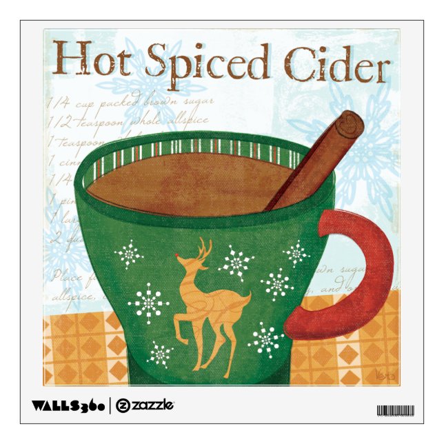 Holiday Mug with Hot Spiced Cider Wall Sticker (Front)