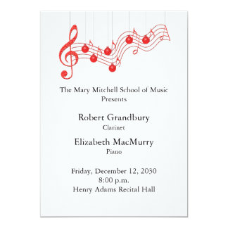 violin recital program template