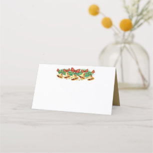 Holiday Name Place Card-Bells Card
