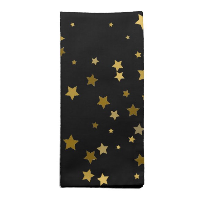 Holiday Napkins Set-Gold Stars (Folded)