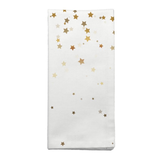 Holiday Napkins Set-Gold Stars (Folded)
