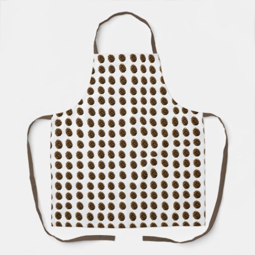 Holiday Nature Pinecone Pattern Apron