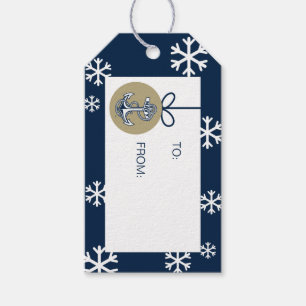 Holiday Naval Academy Anchor Gift Tags