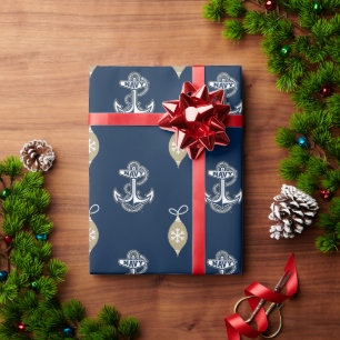 Holiday   Naval Academy Anchor Wrapping Paper