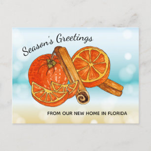 Holiday New Address in Florida Announcement Postcard
