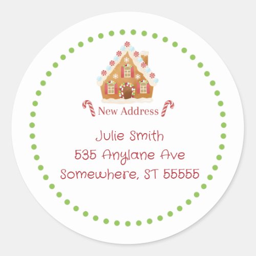 Holiday New Address Label _  Gingerbread 