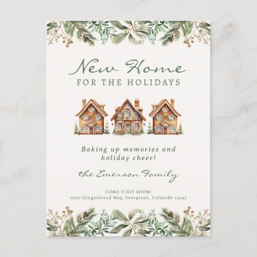 Holiday New Home Postcard