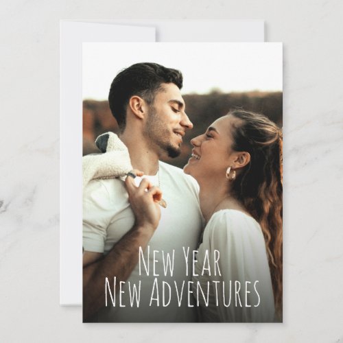 Holiday New Year New Adventures Photo Wedding Save The Date
