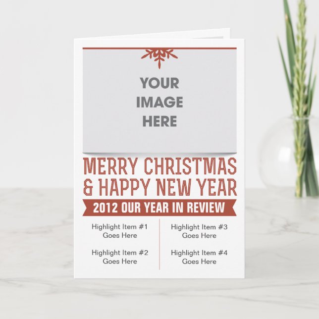 Holiday Newsletter Greeting Card (Front)