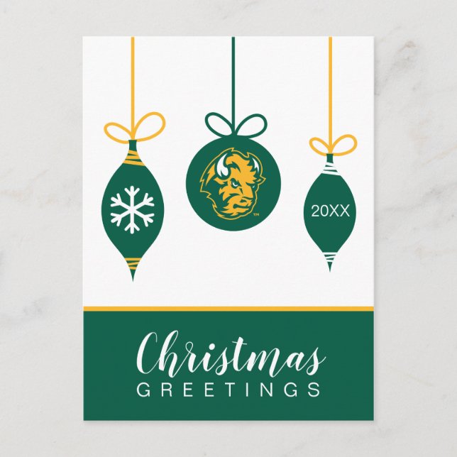 Holiday | North Dakota State Bison Head Postcard (Front)