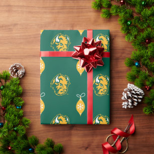 Holiday North Dakota State Bison Head Wrapping Paper
