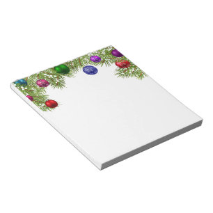 Holiday Notepad-Fir Bough Ornaments Notepad