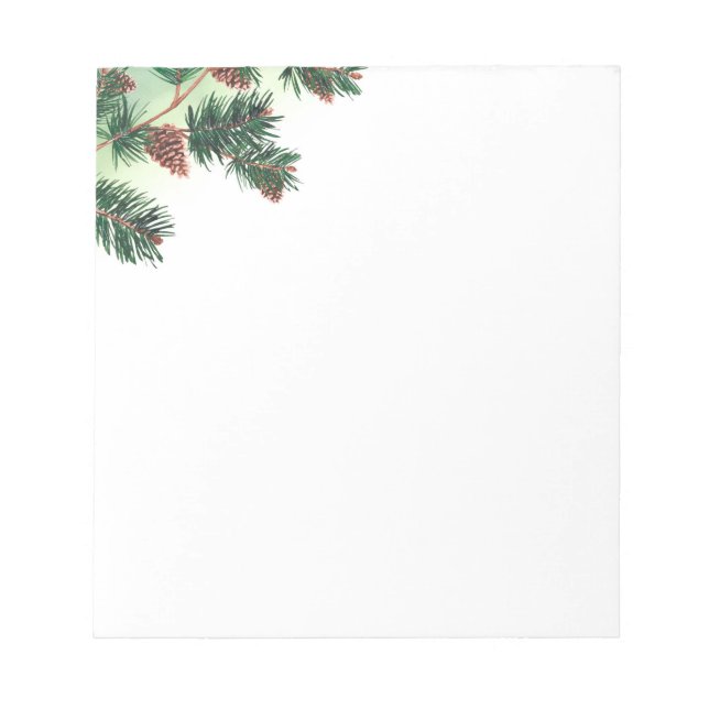Holiday Notepad-Fir Cones Notepad (Front)