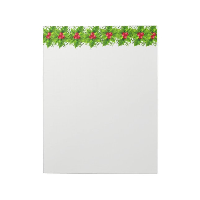 Holiday Notepad-Holly Notepad (Rotated)