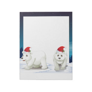 Holiday Notepad-Polar Bears Notepad