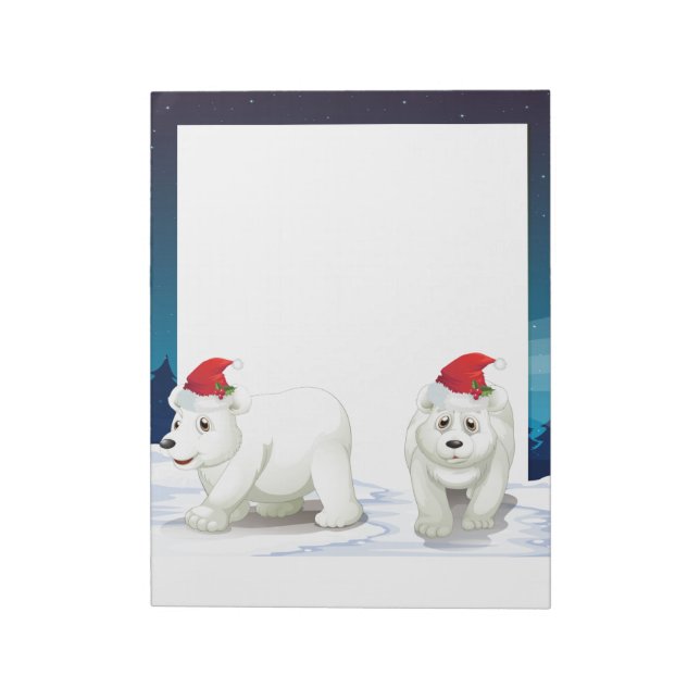 Holiday Notepad-Polar Bears Notepad (Rotated)