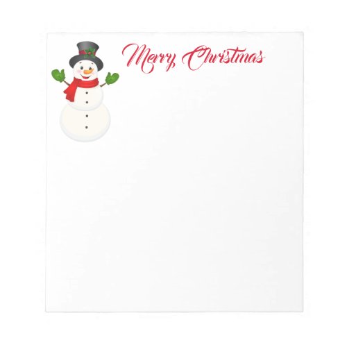Holiday Notepad_Snowman Notepad