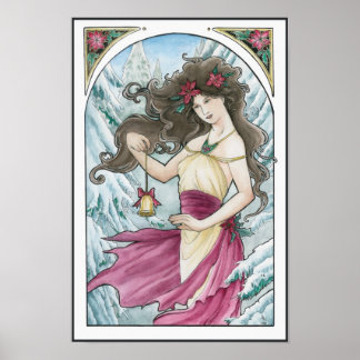 Holiday Nouveau Print