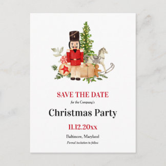Holiday Nutcracker | Christmas Party Save The Date Announcement Postcard