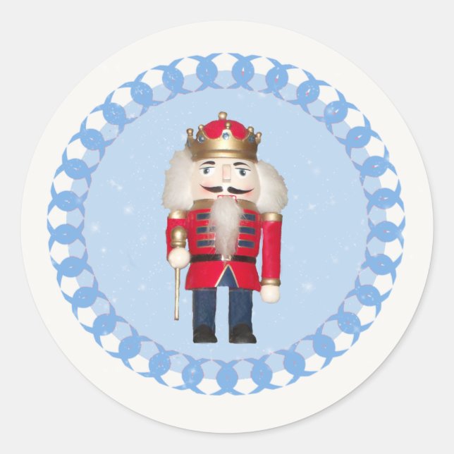 Holiday Nutcracker Classic Round Sticker (Front)