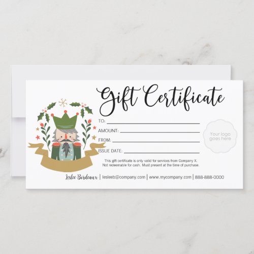 Holiday Nutcracker Gift Certificate