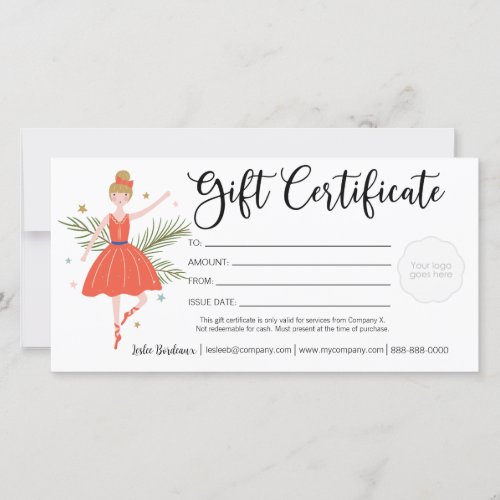 Holiday Nutcracker Gift Certificate