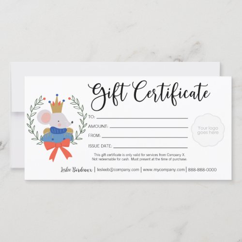 Holiday Nutcracker Gift Certificate