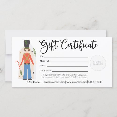 Holiday Nutcracker Gift Certificate