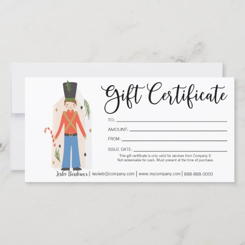 Holiday Nutcracker Gift Certificate