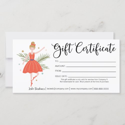 Holiday Nutcracker Gift Certificate