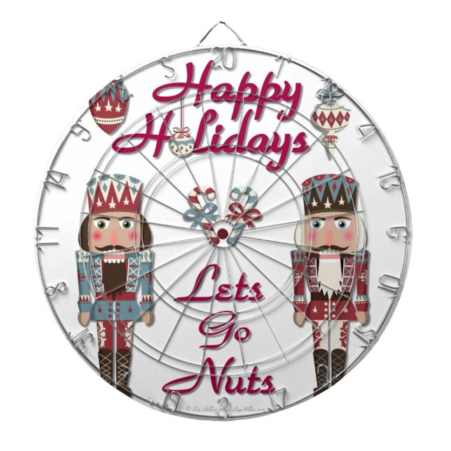 Holiday Nutcracker Lets Go Nuts Dartboard With Darts (Front)