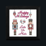 Holiday Nutcracker Lets Go Nuts Gift Box<br><div class="desc">You are viewing The Lee Hiller Design Collection. Apparel,  Gifts & Collectibles  Lee Hiller Photography or Digital Art Collection. You can view her Nature photography at http://HikeOurPlanet.com/ and follow her hiking blog within Hot Springs National Park.</div>