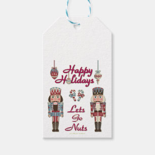 Holiday Nutcracker Lets Go Nuts Gift Tags