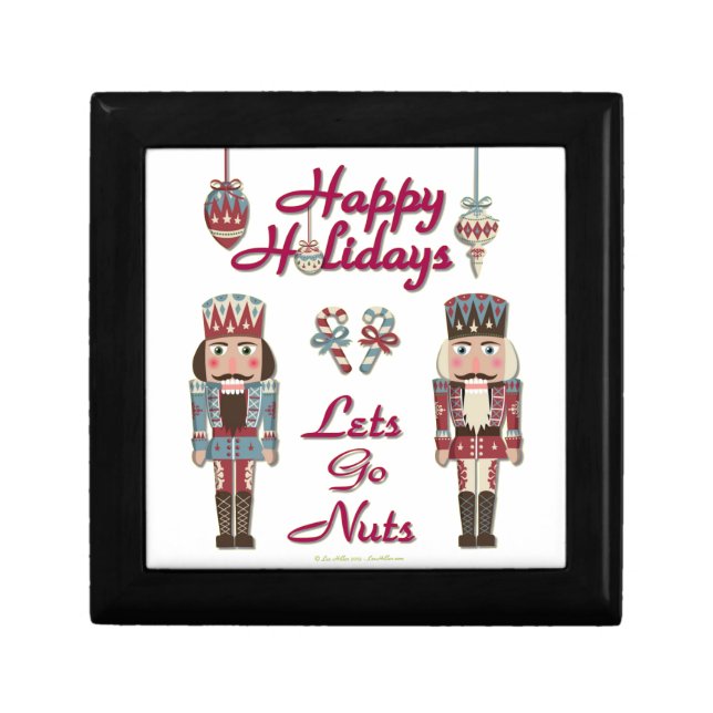 Holiday Nutcracker Lets Go Nuts Keepsake Box (Front)