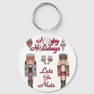 Holiday Nutcracker Lets Go Nuts Keychain
