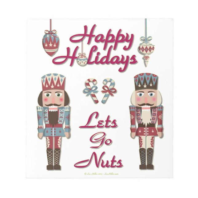 Holiday Nutcracker Lets Go Nuts Notepad (Front)