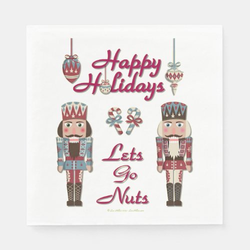 Holiday Nutcracker Lets Go Nuts Paper Napkins