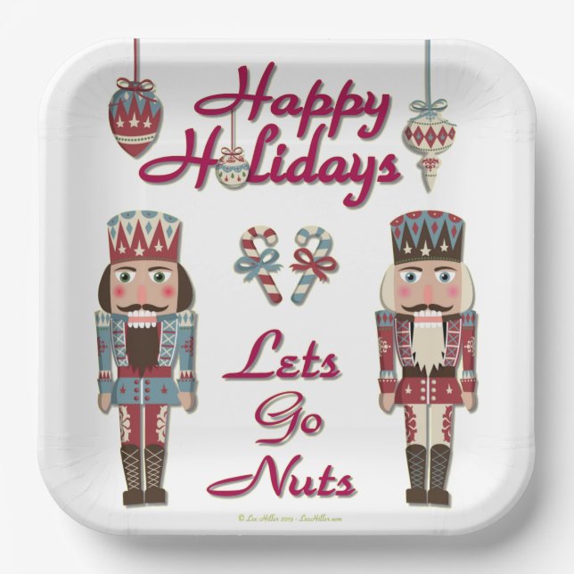 Holiday Nutcracker Lets Go Nuts Paper Plates (Front)