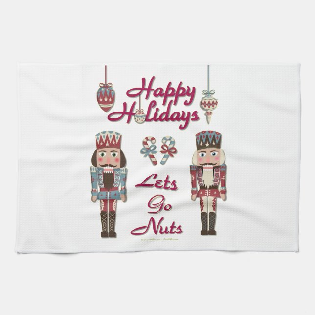 Holiday Nutcracker Lets Go Nuts Towel (Horizontal)