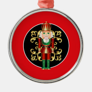 Holiday Nutcracker Metal Ornament