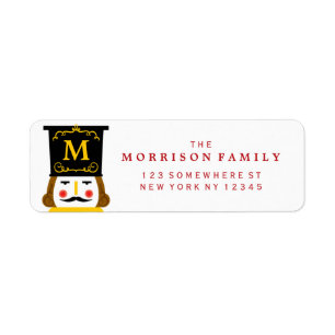 Holiday Nutcracker Monogram Label